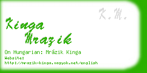 kinga mrazik business card